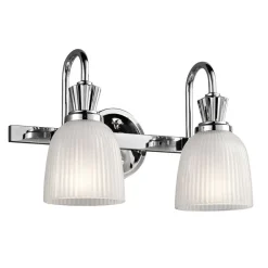 LED wandlamp Cora voor de badkamer met 2 lampjes