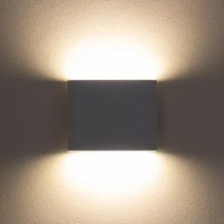 LED wandlamp Cube accu, magnetisch, wit