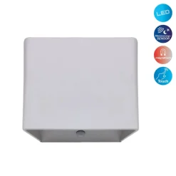 LED wandlamp Cube accu, magnetisch, wit