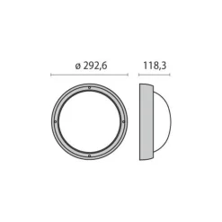 LED wandlamp Eko+26 LED, 3.000K, wit