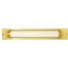 LED wandlamp Frida, glas, wit/goud, buisvormig