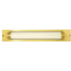 LED wandlamp Frida, glas, wit/goud, buisvormig