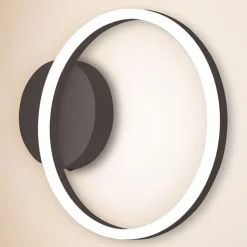 LED wandlamp Giotto, 1-lamp, zwart