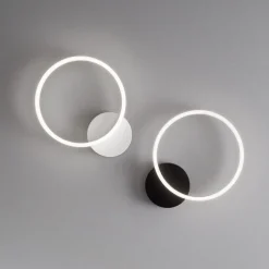 LED wandlamp Giotto, 1-lamp, zwart