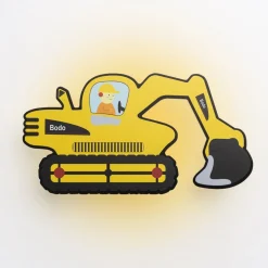 LED wandlamp graafmachine met stekker, geel, dimbaar