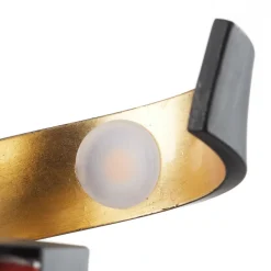 LED wandlamp Helix, zwart-goud, 26 cm