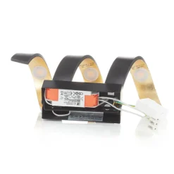 LED wandlamp Helix, zwart-goud, 26 cm