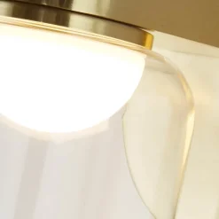 LED wandlamp Highball, messingkleurig, IP44, glas