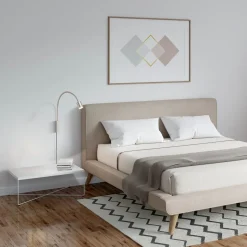 LED wandlamp Justi, nikkelkleurig, hoogte 52 cm, metaal