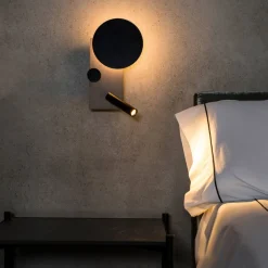 LED wandlamp Klee, grijs, linker variant