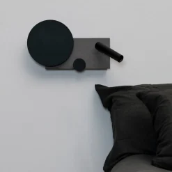 LED wandlamp Klee, grijs, linker variant