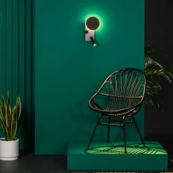 LED wandlamp Klee, grijs, linker variant