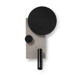 LED wandlamp Klee, grijs, linker variant