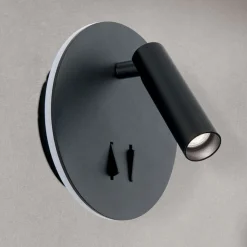 LED wandlamp Lenny met 2 lichtbronnen, zwart