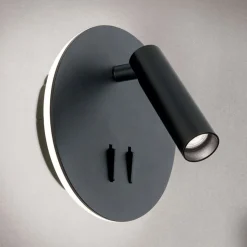 LED wandlamp Lenny met 2 lichtbronnen, zwart