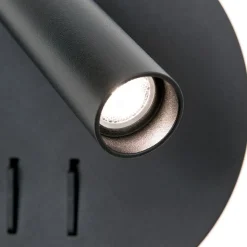 LED wandlamp Lenny met 2 lichtbronnen, zwart