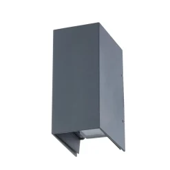 LED wandlamp Lucande Kimian, hoogte 17 cm, antraciet, IP54