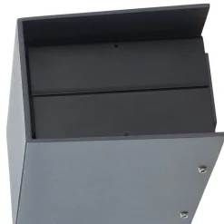 LED wandlamp Lucande Kimian, hoogte 17 cm, antraciet, IP54