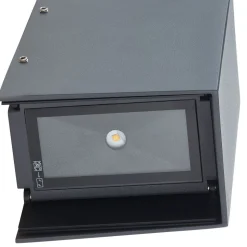 LED wandlamp Lucande Kimian, hoogte 17 cm, antraciet, IP54