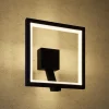 LED wandlamp Lucande Square, antraciet, metaal, IP65