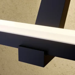 LED wandlamp Lucande Square, antraciet, metaal, IP65