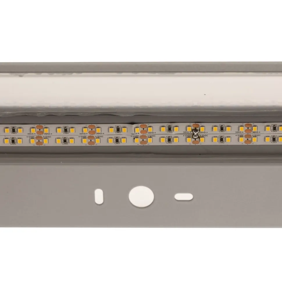 LED wandlamp Mera, breedte 120 cm, aluminium, 4.000K