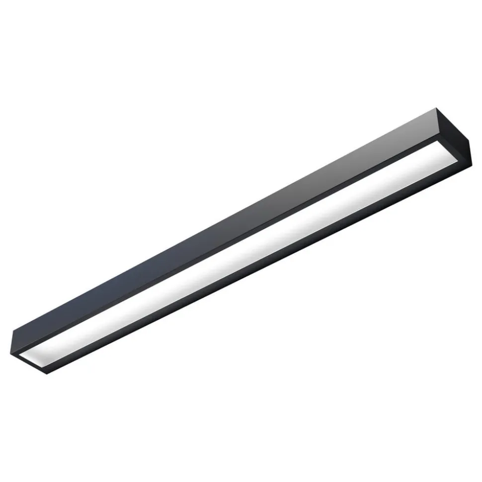 LED wandlamp Mera, breedte 80 cm, zwart, 3000K