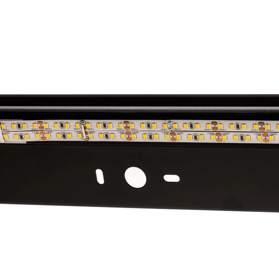 LED wandlamp Mera, breedte 80 cm, zwart, 3000K