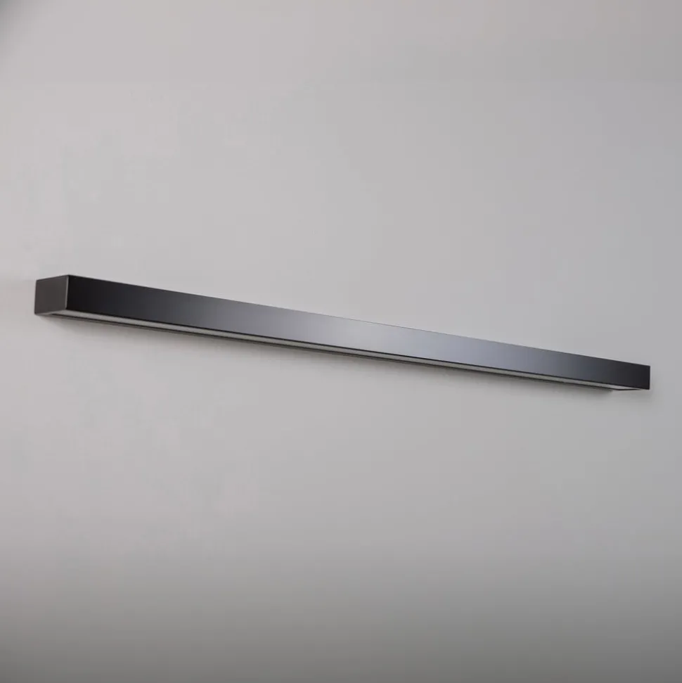 LED wandlamp Mera, breedte 120cm, zwart, 3000K