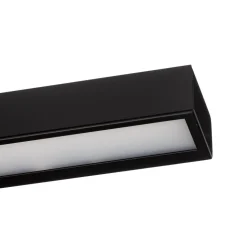 LED wandlamp Mera, breedte 120cm, zwart, 3000K