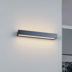 LED wandlamp Mera, breedte 40cm, zwart, 4000K