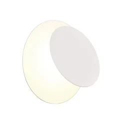 LED wandlamp Mio, ronde lens, mat wit, indirect