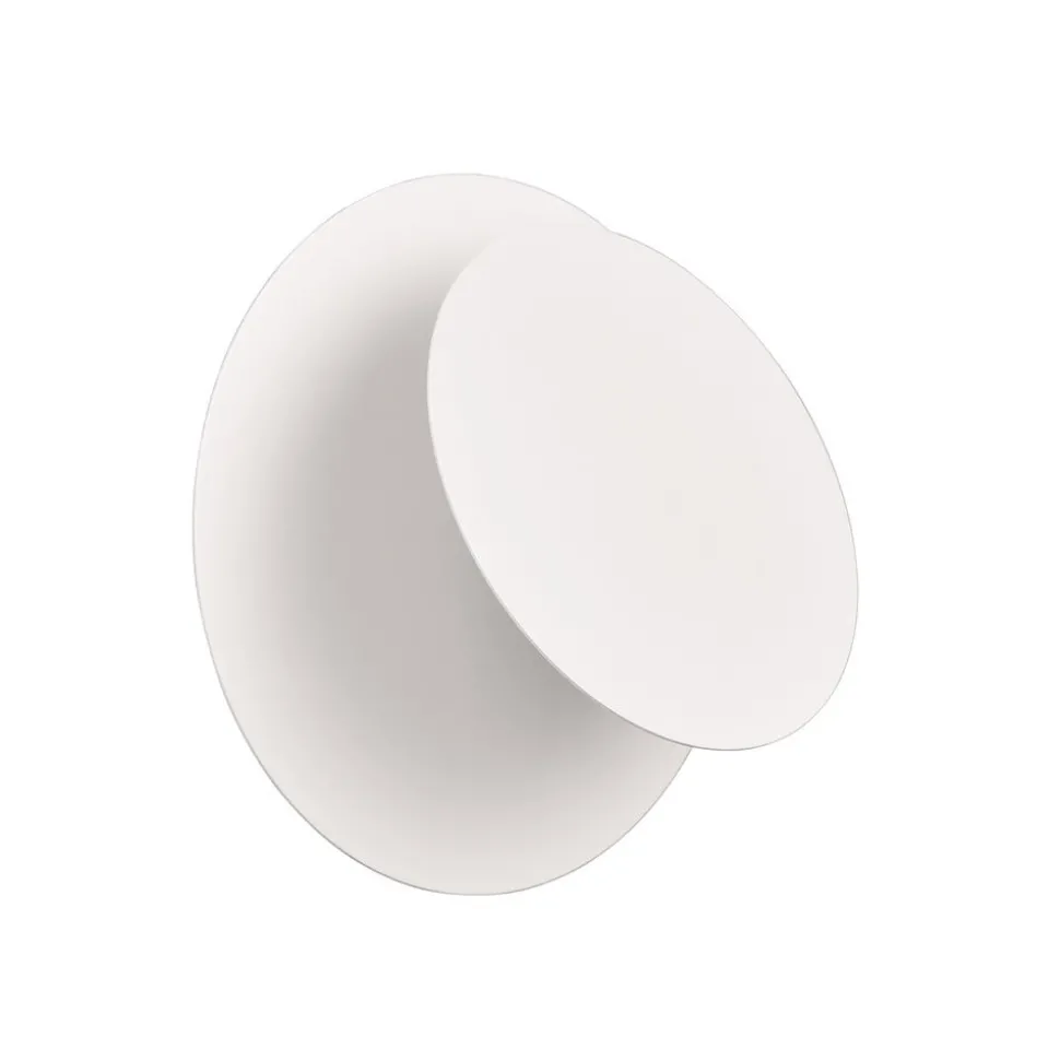 LED wandlamp Mio, ronde lens, mat wit, indirect