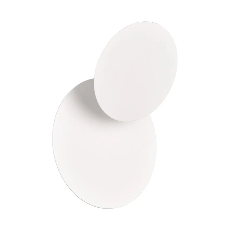 LED wandlamp Mio, ronde lens, mat wit, indirect