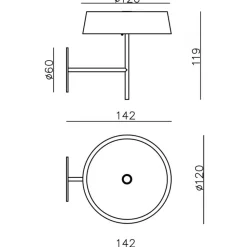 LED wandlamp Miram met accu, dimbaar, wit