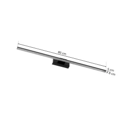 LED wandlamp Miroir 80 cm zwart 3000K