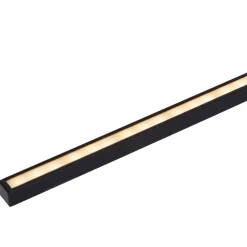 LED wandlamp Mizar, 90 cm, zwart, IP44