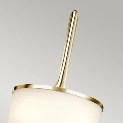 LED wandlamp Mona IP44 55,9cm gepolijst messing