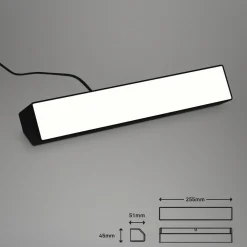 LED wandlamp Muro S, CCT, RGB, dimbaar, zwart