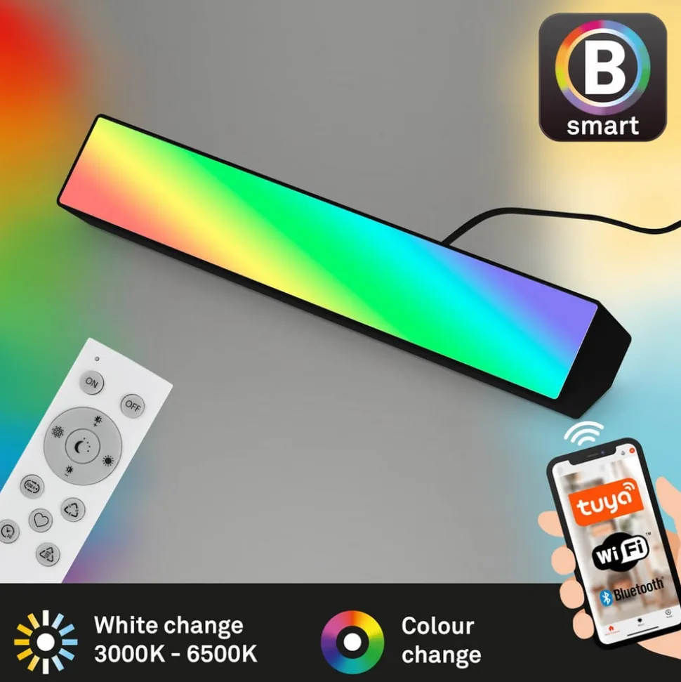 LED wandlamp Muro S, CCT, RGB, dimbaar, zwart