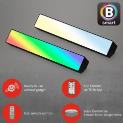 LED wandlamp Muro S, CCT, RGB, dimbaar, zwart