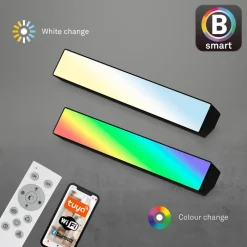 LED wandlamp Muro S, CCT, RGB, dimbaar, zwart