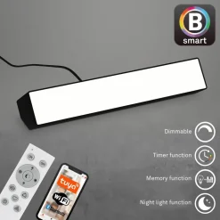 LED wandlamp Muro S, CCT, RGB, dimbaar, zwart