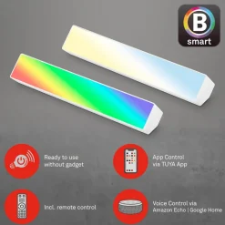 LED wandlamp Muro S, CCT, RGB, dimbaar, wit