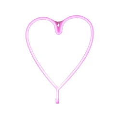 LED wandlamp Neon Hart, USB