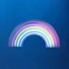 LED wandlamp Neon Rainbow, USB