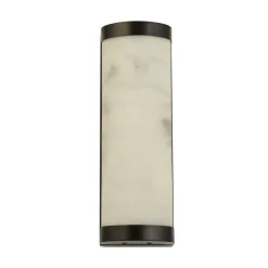 LED wandlamp Nile, hoogte 36 cm, zwart, staal, IP44