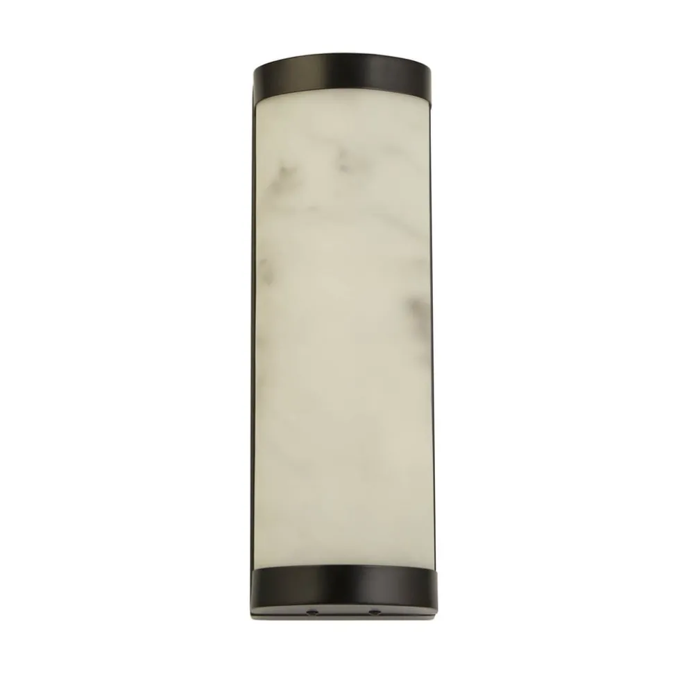 LED wandlamp Nile, hoogte 36 cm, zwart, staal, IP44