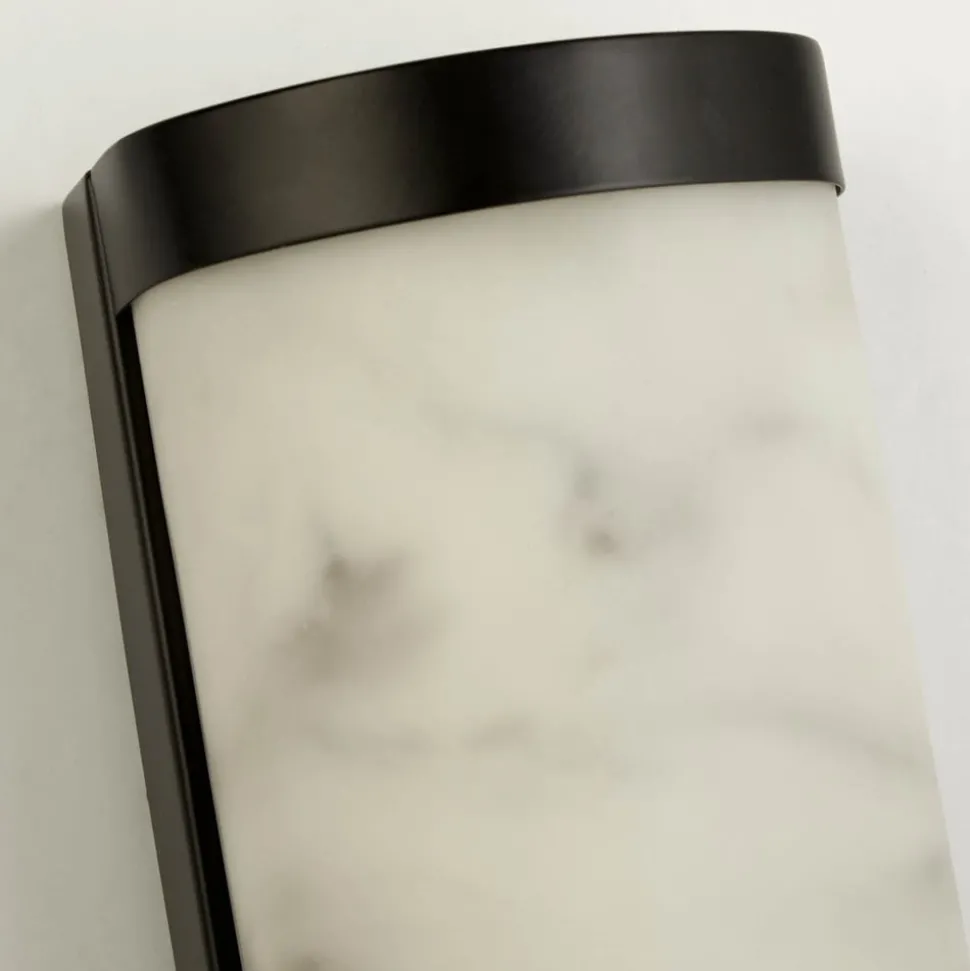 LED wandlamp Nile, hoogte 36 cm, zwart, staal, IP44