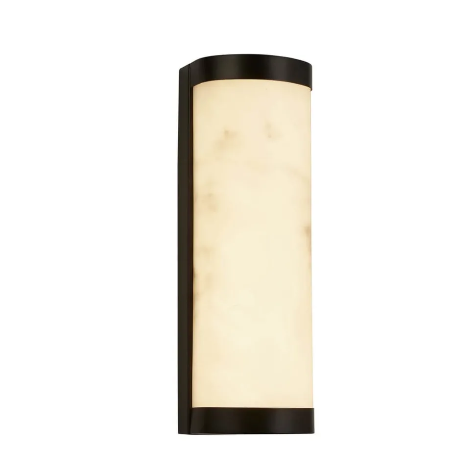 LED wandlamp Nile, hoogte 25 cm, zwart, staal, IP44